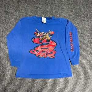Kids‎ Blue Long Sleeve T Shirt Wild Style Skateboard Graphic Size L 7